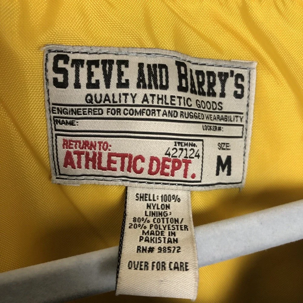 Steve & Barry's Golf Lined Windbreaker Sweatshirt Jacket Mens M Navy Gold S&B